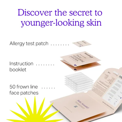 Vista 4 de Blumbody Parches antiarrugas para la frente, parches faciales antiarrugas para suavizar los ojos y las arrugas de la frente, cinta facial sin