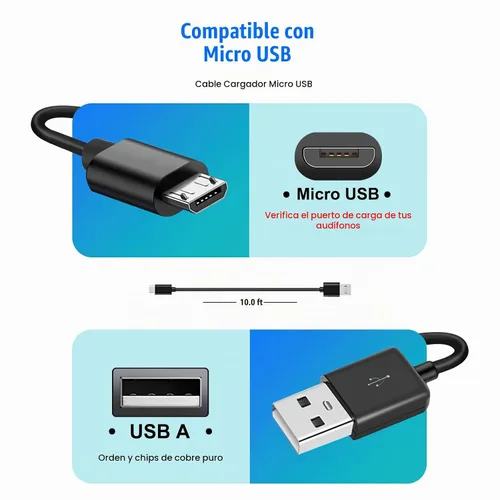 Vista 2 de Cable de carga de 10 pies compatible con Fujifilm INSTAX Share SP-2, SP-3, Mini Link, Polaroid Zip, HP Sprocket, Polaroid Mint, Kodak