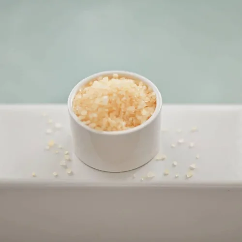 Vista 3 de Sal del Mar Muerto Vainilla Baño Natural 10.5oz / 300 gr Sales puras 100% Minerales Grano Fino