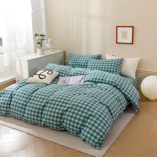 Vista 161 de mixinni Juego de funda de edredón vintage a rayas, tamaño twin, juego de ropa de cama de 3 piezas, 100% algodón lavado, suave y transpirable, funda