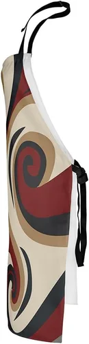 Vista 4 de Castle Fairy Delantal de cocina geométrico en espiral, moderno delantal impermeable con rayas simples para adultos (sin bolsillo), 31 x 26 pulgadas