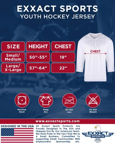 Vista 7 de Exxact Sports Camisetas de hockey juvenil para niños, camiseta de práctica de hockey, camiseta en blanco de hockey, camiseta de hockey sobre hierba