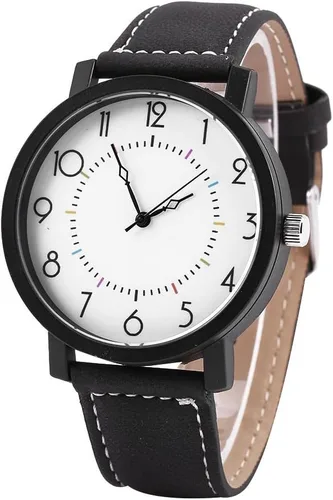 Vista 2 de Reloj de pulsera de cuarzo VGEBY con correa de PU analógica de cuarzo y esfera redonda
