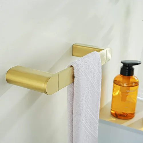 Vista 9 de RANDOM Toallero dorado cepillado de 9 pulgadas, toallero dorado para baño, toallero de cocina y paños de cocina, toallero de acero inoxidable SUS304