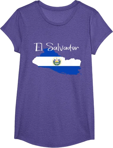 Vista 19 de Camiseta con la bandera de El Salvador, mapa de El Salvador, camiseta de Salvador para mujer