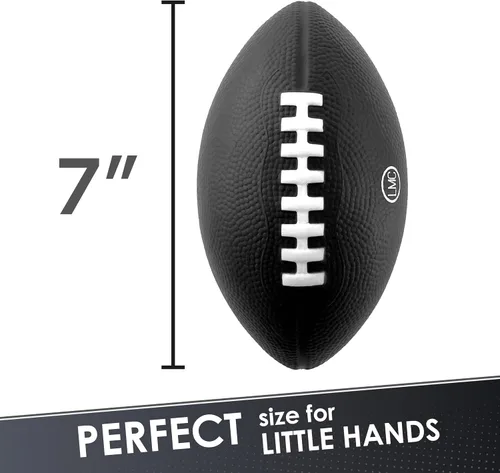 Vista 3 de Balón de fútbol de espuma - Balón pequeño de 18.4 cm de agarre fácil para niños - Balón de fútbol juvenil de tamaño para niños - Balones de espuma