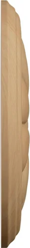 Vista 3 de Ekena Millwork ROS02X02REAL Roseta Redonda Reese, 2 3/4"W x 2 3/4"H x 1/4"P, Aliso