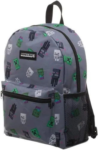 Vista 2 de Minecraft Juego de mochila Minecraft de 4 piezas para niños gris talla única