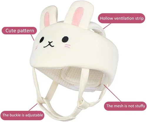 Vista 8 de Surakey Casco de seguridad para bebé para gatear, caminar, protector de cabeza de bebé, ajustable, cojín para la cabeza del bebé, gorro