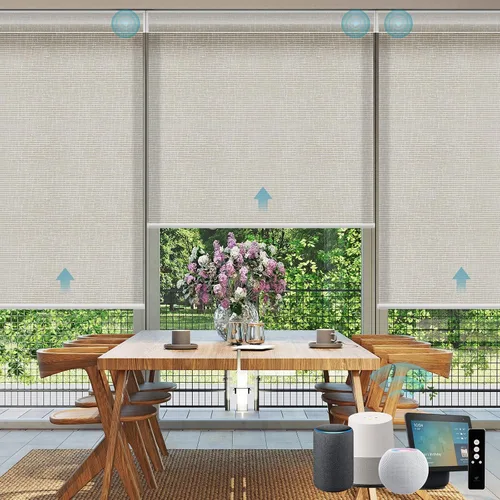Vista 25 de SmartWings Persianas Enrollables Inteligentes Motorizadas con Filtro de Luz, Persianas Eléctricas con Control Remoto para Ventanas Compatibles