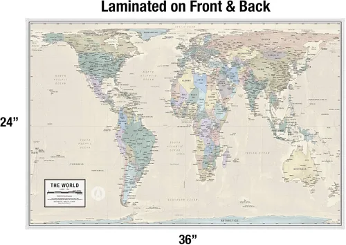 Vista 2 de Mapa del mundo ortográfico de Gall Mapa del mundo más preciso - Los países se muestran en la proporción correcta entre sí Mapa del mundo