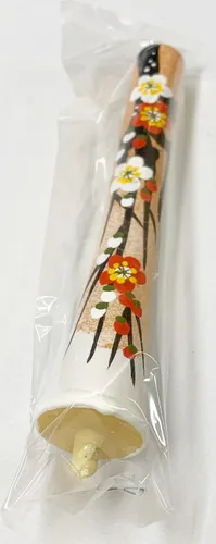 Vista 3 de Velas japonesas No. 6 Ciruela dibujada. Fabricado en Japón.Fabricante Awaji Baikundou, Blanco