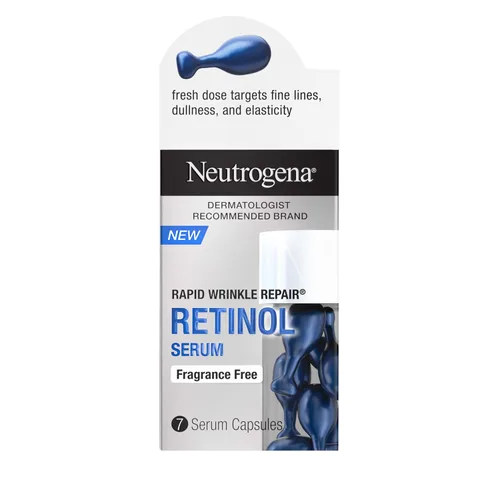 Vista 4 de Neutrogena Cápsulas de suero facial de retinol de reparación rápida de arrugas, suero facial diario sin fragancia con retinol que combate las líneas