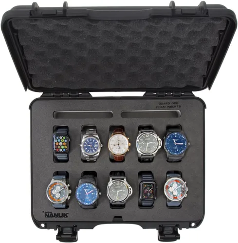 Vista 2 de Nanuk Funda impermeable 910 con inserto de espuma para 10 relojes, color negro