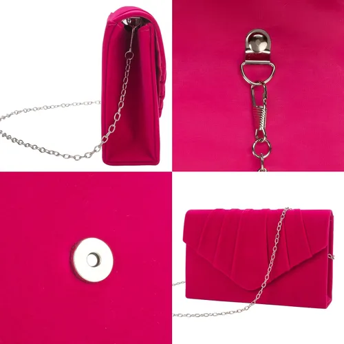Vista 7 de CurvChic Bolso de noche para mujer, bolso de mano de ante sintético, bolso de fiesta, bolso de graduación nupcial