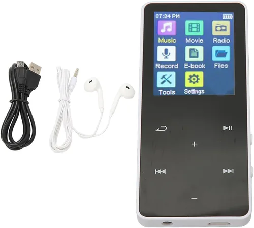 Vista 6 de Reproductor MP3 MP4, sonido de audio sin pérdida de alta fidelidad BT 5.0, gran movimiento, reproductor portátil multiusos para reproducción