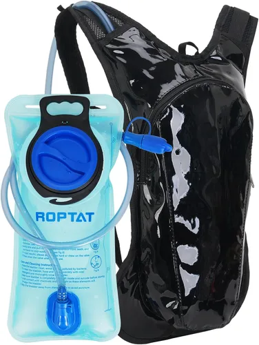 Vista 8 de Mochila de hidratación Roptat con bolsa de agua de 2L - Mochila de agua ligera con bolsa de agua para mujeres, hombres, correr, montar, andar