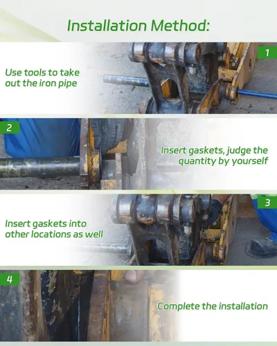Vista 5 de Kit de cuñas de pasador de cubo para excavadora de 1.575 pulgadas (1.575 in) para Cat Kubota Deere Komatsu, variedad de equipos pequeños y pesados