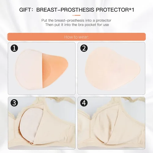 Vista 4 de Forma simétrica artificial del pecho Post Mastectomía Prótesis de mama Forma espiral derecha Pechos solo una pieza