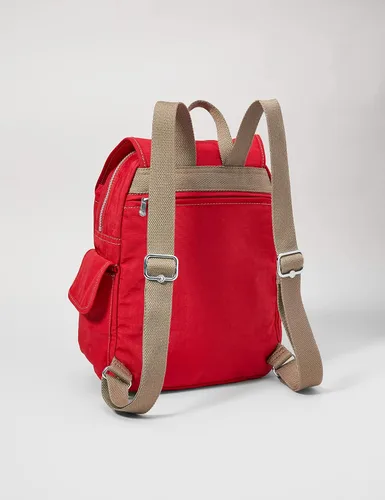 Vista 2 de Kipling City Pack S para mujer, Rojo (True Red C)., 27x33.5x19 cm