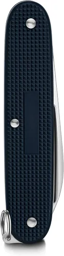 Vista 7 de Victorinox Alliance, esfera negra, bisel plateado, correa de cuero negro con SAk