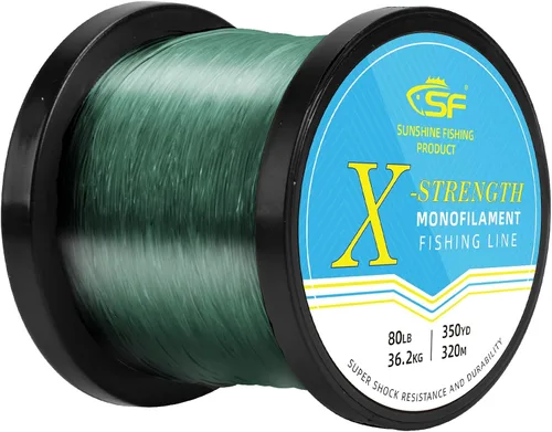 Vista 32 de SF - Línea de pesca monofilamento premium, carrete X-Strong de nailon mono material, línea líder para agua salada y agua dulce