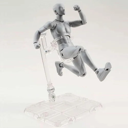 Vista 8 de AXITWXIT Cuerpo Kun Artista Maniquí Figura Suministros de Dibujo Herramientas de Dibujo, Maniquí para Artistas Figuras de Dibujo Modelo para Gris