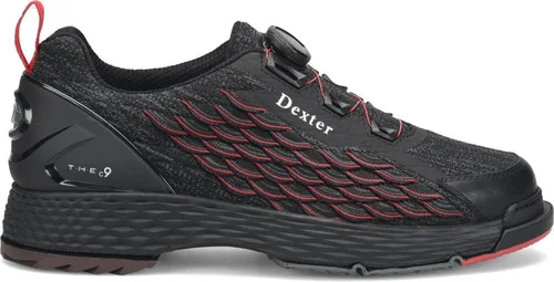 Vista 2 de Dexter C-9 BOA - Zapatos de boliche anchos para hombre color negrorojo