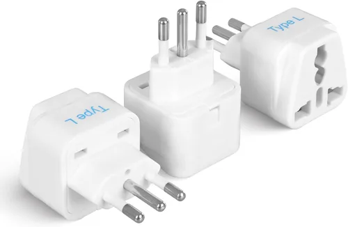 Vista 11 de Ceptics - Juego de adaptadores de enchufe de viaje para Chile, Roma, Italia, adaptador de enchufe para Chile USB-USB-C 20W PD-QC 18W, 2 tomas