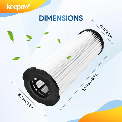 Vista 4 de KEEPOW F1 - Filtro HEPA para aspiradora vertical Dirt Devil, modelos Featherlite/Breeze/Swivel Glide/Vision/Jaguar/Extra Light, repuesto 2JC0280000