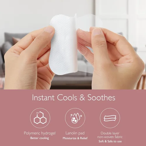 Vista 6 de Momcozy Paquetes de terapia de mama más grandes y almohadillas suaves para pezones de hidrogel, esenciales para la lactancia materna