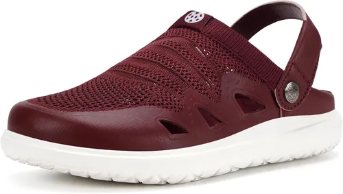 Vista 13 de Zuecos de jardín para hombre y mujer, sandalias transpirables para caminar ortopédicas de verano con suela de fascitis plantar