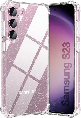 Vista 9 de KIOMY Funda Rosa Fucsia Neón para Samsung Galaxy S23 5G, Bumper Antigolpes Cubierta Protectora TPU Flexible Bisel Elevado Diseño Híbrido Ajuste