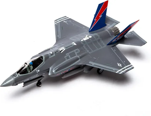 Vista 12 de NUOTIE 1/72 F-35A Lighting II Avión de combate Modelo de avión de combate Fuerza Aérea de los Estados Unidos AF-01 avión fundido a presión