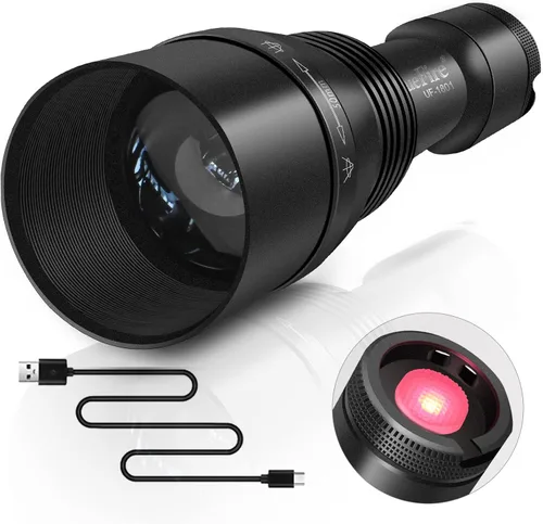 Vista 10 de Linterna iluminadora IR de 940 nm para alcance de visión nocturna, antorcha LED infrarroja con zoom recargable, función de memoria de 3 modos