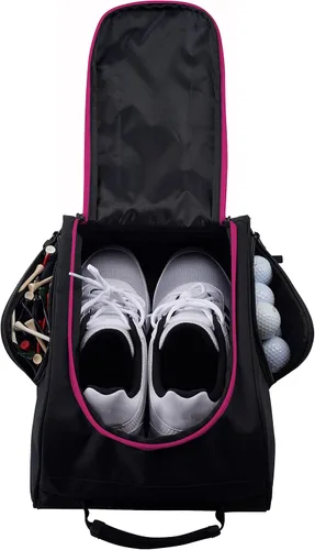 Vista 10 de Athletico Bolsa para zapatos de golf – Bolsas portadoras de zapatos con cremallera con ventilación y bolsillo exterior para calcetines, camisetas