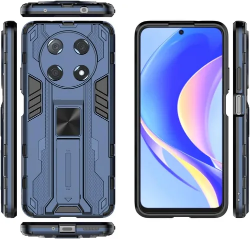 Vista 8 de Pzwoxukhov Funda para Huawei Nova Y90 CTR-LX2 / Enjoy 50 Pro CTR-AL00, funda protectora con función de atracción magnética, color negro