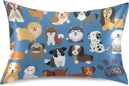 Vista 9 de Fundas de almohada de seda con estampado negro de camión monstruo para cabello y piel, suave, transpirable, suave, refrescante, funda de almohada
