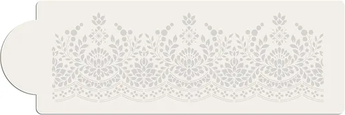 Vista 3 de Plantilla lateral de pastel de encaje antiguo SKU# C1075 por Designer Stencils
