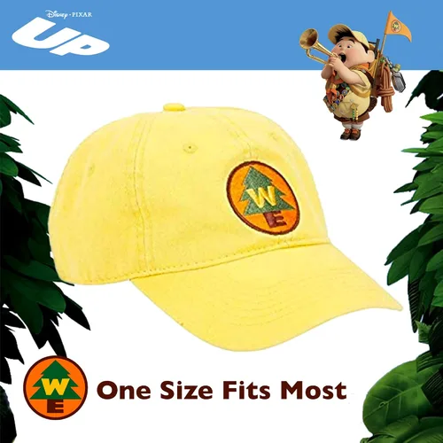 Vista 4 de Concept One Disney Pixar Up Wilderness Explorer - Gorra de béisbol de algodón ajustable con ala curvada color amarillo Amarillo
