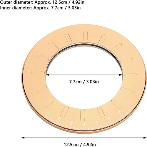 Vista 3 de TOPINCN Aplicación amplia del metal del perímetro de la flexibilidad de la plantilla el 4.9 in del círculo de la aleación de aluminio