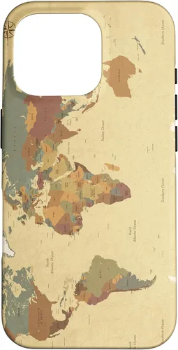 Vista 20 de Funda para teléfono inteligente con diseño de mapa mundial para iPhone 17