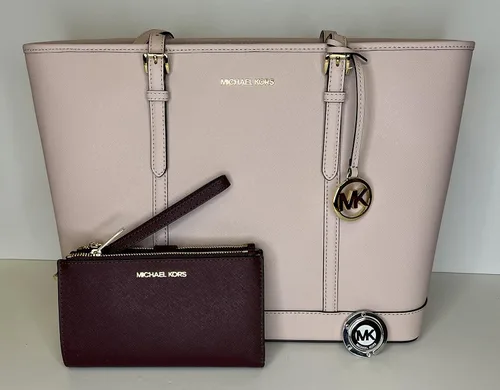 Vista 2 de Michael Kors MICHAEL Michael Kors Jet Set - Bolso de hombro grande TZ de viaje con doble cierre para la muñeca