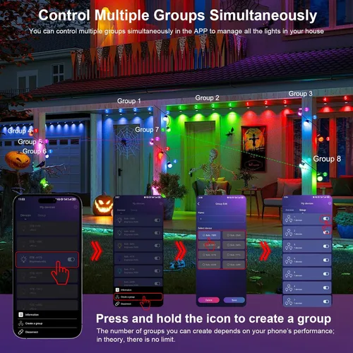Vista 6 de FRIDEKO HOME Bombillas inteligentes – Bombilla LED regulable que cambia de color para el hogar, funciona con sincronización de música Bluetooth