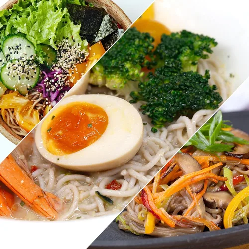 Vista 4 de ONETANG Fideos ramen de trigo sarraceno orgánico y arroz integral, pasta sin gluten, grano entero, sin OMG, kosher, vegano, 2.47 onzas