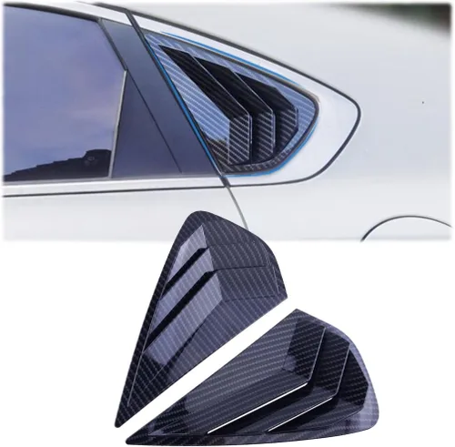 Vista 10 de MUXEE 2 piezas de rejillas para ventana lateral trasera con estampado, embellecedor de rejilla para ventilación, cubiertas de persianas, para Kia