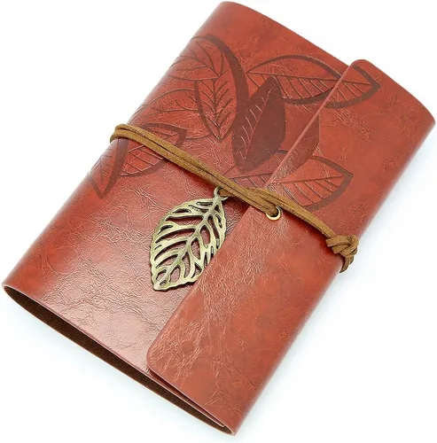 Vista 14 de Funda para notebook de cuero sintético, estilo vintage, con diseño de hojas, Negro