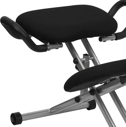 Vista 6 de Flash Furniture Tatum - Silla de oficina ergonómica con asas en tela negra