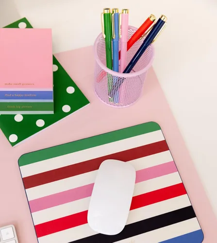 Vista 6 de kate spade new york Juego de 5 bolígrafos de punta fina, bolígrafos coloridos de plástico, bolígrafos de tinta de color de punta fina para escritura