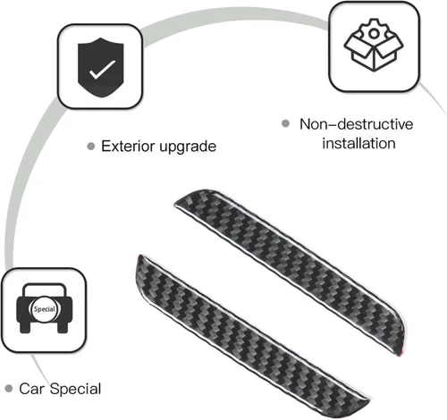 Vista 6 de PIUGILH Protector de arañazos para manija de puerta exterior de automóvil, cubierta de fibra de carbono, película protectora antiarañazos